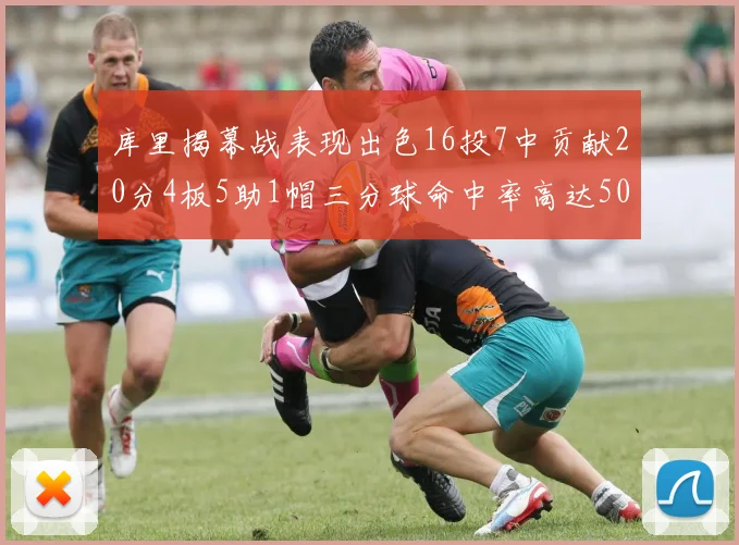 库里揭幕战表现出色16投7中贡献20分4板5助1帽三分球命中率高达50